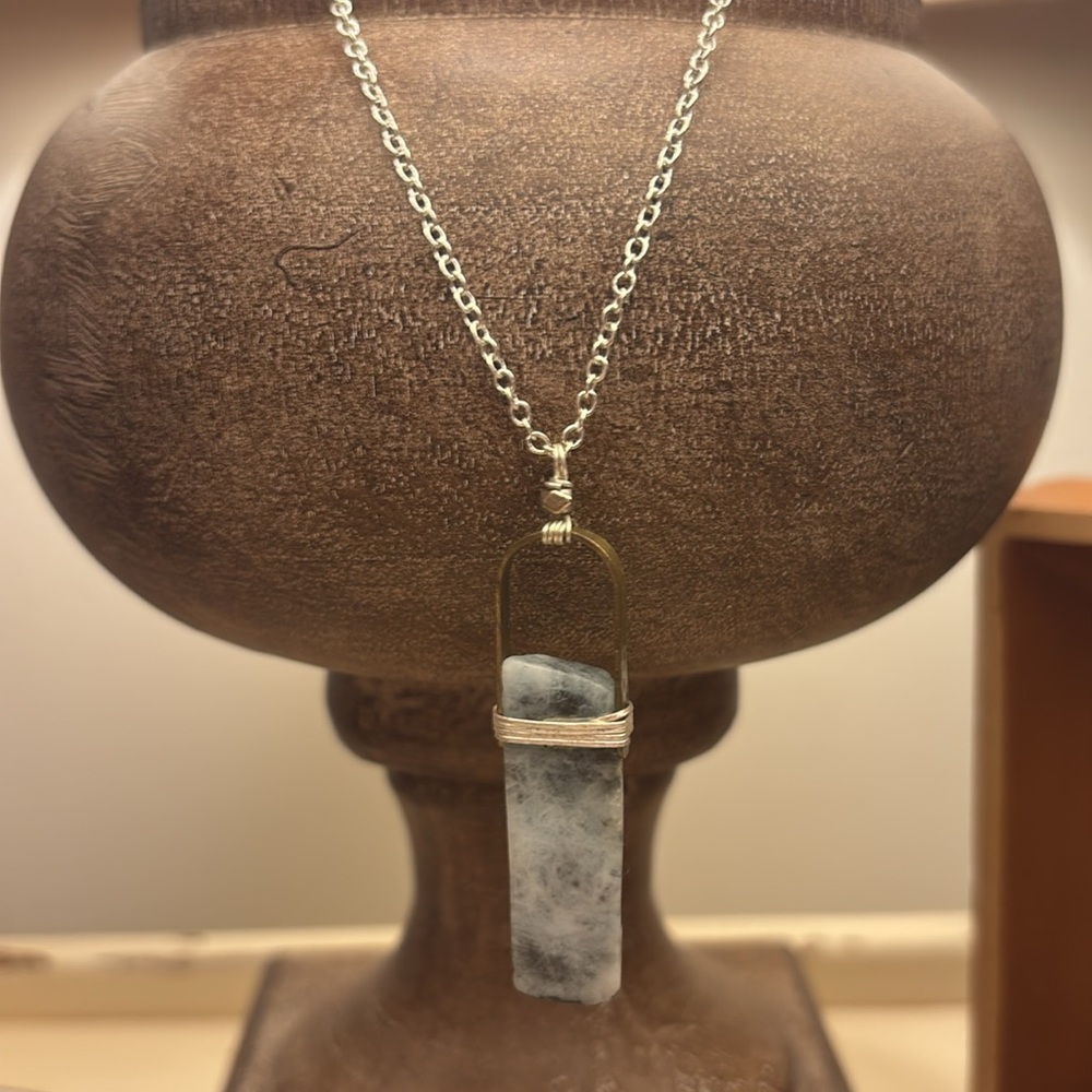 Nakamol Natural Stone & Silver Necklace